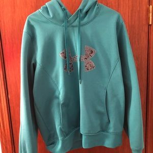 Teal under amour hoodie